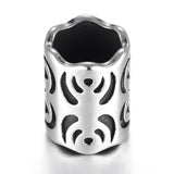 Stainless Steel Tube Charms Large Hole Beads for 8mm Leather Cord Bracelet