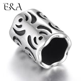 Stainless Steel Tube Charms Large Hole Beads for 8mm Leather Cord Bracelet