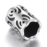 Stainless Steel Tube Charms Large Hole Beads for 8mm Leather Cord Bracelet