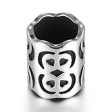 Stainless Steel Tube Charms Large Hole Beads for 8mm Leather Cord Bracelet