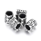 Stainless Steel Tube Charms Large Hole Beads for 8mm Leather Cord Bracelet