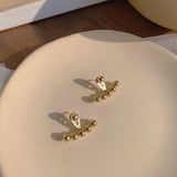Stainless Steel Stud Earrings Beaded Waterproof High Jewelry