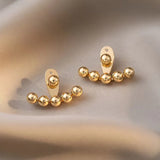 Stainless Steel Stud Earrings Beaded Waterproof High Jewelry