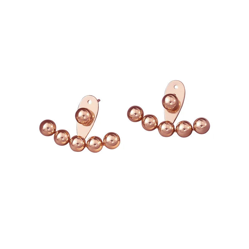 Stainless Steel Stud Earrings Beaded Waterproof High Jewelry