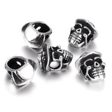 Large Hole Stainless Steel Cowboy Skull Bead Slide Charm Pendant DIY Men Bracele