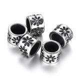 Stainless Steel Cylinder Beads Large Hole Spacer for 8mm Leather Bracelet