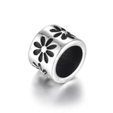 Stainless Steel Cylinder Beads Large Hole Spacer for 8mm Leather Bracelet