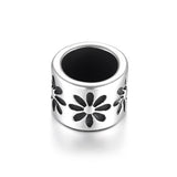 Stainless Steel Cylinder Beads Large Hole Spacer for 8mm Leather Bracelet