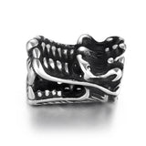 Stainless Steel Dragon Head Beads 3mm Hole Animal Charms DIY Jewelry Making