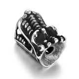 Stainless Steel Dragon Head Beads 3mm Hole Animal Charms DIY Jewelry Making
