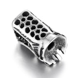 Stainless Steel Dragon Head Beads 3mm Hole Animal Charms DIY Jewelry Making