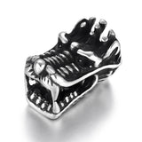Stainless Steel Dragon Head Beads 3mm Hole Animal Charms DIY Jewelry Making