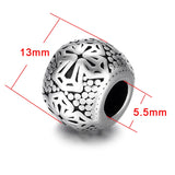 Stainless Steel Beads Cross Charm 5.5mm Hole