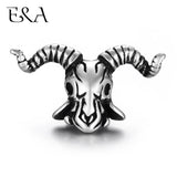 6mm Stainless Steel Beads Goat Large Hole Charm for Leather Bracelet Making