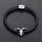 6mm Stainless Steel Beads Goat Large Hole Charm for Leather Bracelet Making