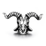 6mm Stainless Steel Beads Goat Large Hole Charm for Leather Bracelet Making