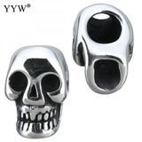 Stainless Steel Skull Charm Beads for Jewelry Making