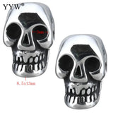 Stainless Steel Skull Charm Beads for Jewelry Making