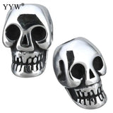 Stainless Steel Skull Charm Beads for Jewelry Making