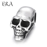 Stainless Steel Skull Bead 5mm Hole Metal European Bead