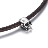Stainless Steel Skull Bead 5mm Hole Metal European Bead