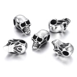Stainless Steel Skull Bead 5mm Hole Metal European Bead