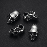 Stainless Steel Skull Bead 5mm Hole Metal European Bead