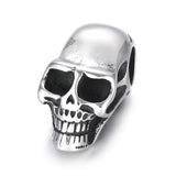 Stainless Steel Skull Bead 5mm Hole Metal European Bead