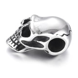 Stainless Steel Skull Bead 5mm Hole Metal European Bead