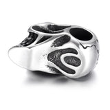 Stainless Steel Skull Bead 5mm Hole Metal European Bead