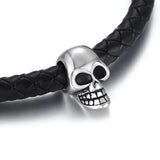 Stainless Steel Beads Skull Spacer Charm Pendant 6mm DIY Men Bracelet Making