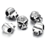 Stainless Steel Skull Spacer Beads 6mm Large Hole Charm Pendant