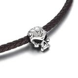 Stainless Steel Skull Spacer Beads 6mm Large Hole Charm Pendant