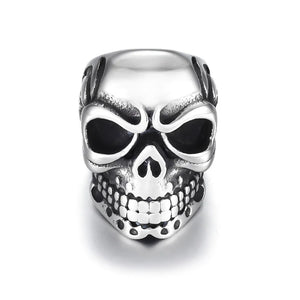 Skull Spacer Stainless Steel Beads Large Hole Charm Slider DIY Men Bracelet