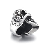 Skull Spacer Stainless Steel Beads Large Hole Charm Slider DIY Men Bracelet