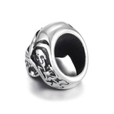 Skull Spacer Stainless Steel Beads Large Hole Charm Slider DIY Men Bracelet
