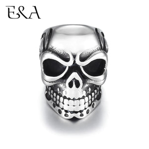 Skull Spacer Stainless Steel Beads Large Hole Charm Slider DIY Men Bracelet