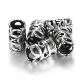 Stainless Steel Tube Slide Bead for 8mm Leather Cord Bracelet DIY Charms