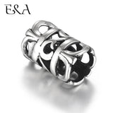 Stainless Steel Tube Slide Bead for 8mm Leather Cord Bracelet DIY Charms