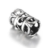 Stainless Steel Tube Slide Bead for 8mm Leather Cord Bracelet DIY Charms