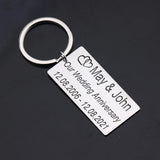 Stainless Steel Anniversary Keychain Gift