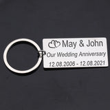 Stainless Steel Anniversary Keychain Gift