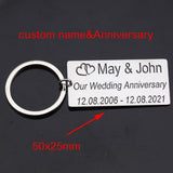 Stainless Steel Anniversary Keychain Gift