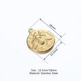 10pcs Stainless Steel Bee Charms Gold/Silver for Jewelry Making