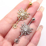 Spider Navel Ring Halloween Belly Piercing Body Jewelry