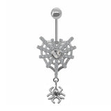 Spider Navel Ring Halloween Belly Piercing Body Jewelry