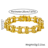 Stainless Steel Biker Chain Bracelet Men's Motorcycle Style Punk Jewelry