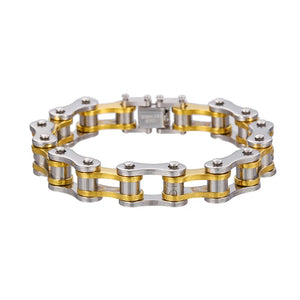 Stainless Steel Biker Chain Bracelet Men's Motorcycle Style Punk Jewelry