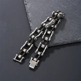 Stainless Steel Biker Chain Bracelet Men's Motorcycle Style Punk Jewelry