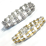 Mens Steel Biker Chain Bracelet Motorcycle Style Punk Bangles